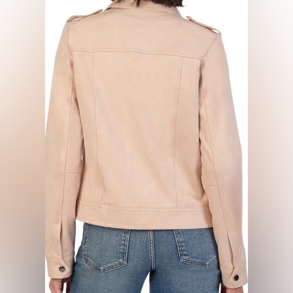 Woman’s Faux Suede Jacket Pastel Pink Size Large NWOT - Picture 4 of 16